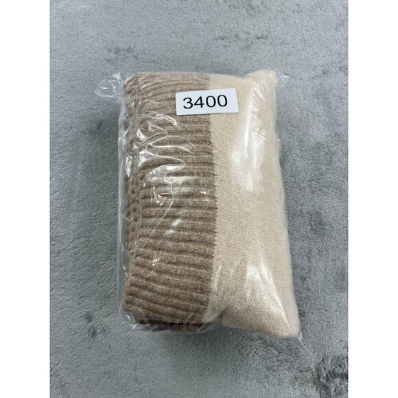 American Eagle Sweater Mens Small Brown Cream Stripe Knit Pullover Casual Y2K - Picture 10 of 10